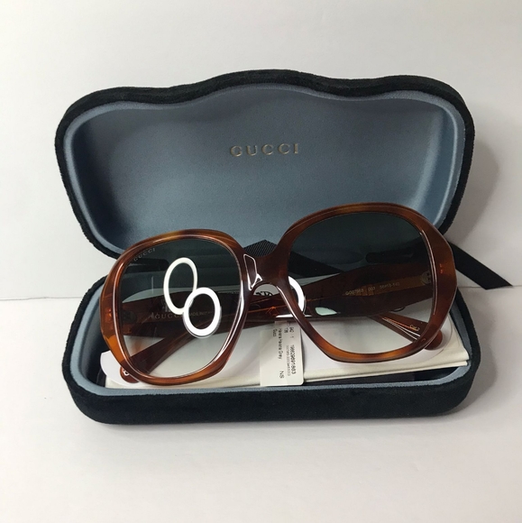 New - 💯  Original Gucci Grey Gradient Geometric Ladies Sunglasses GG0796S-003 - Picture 8 of 10